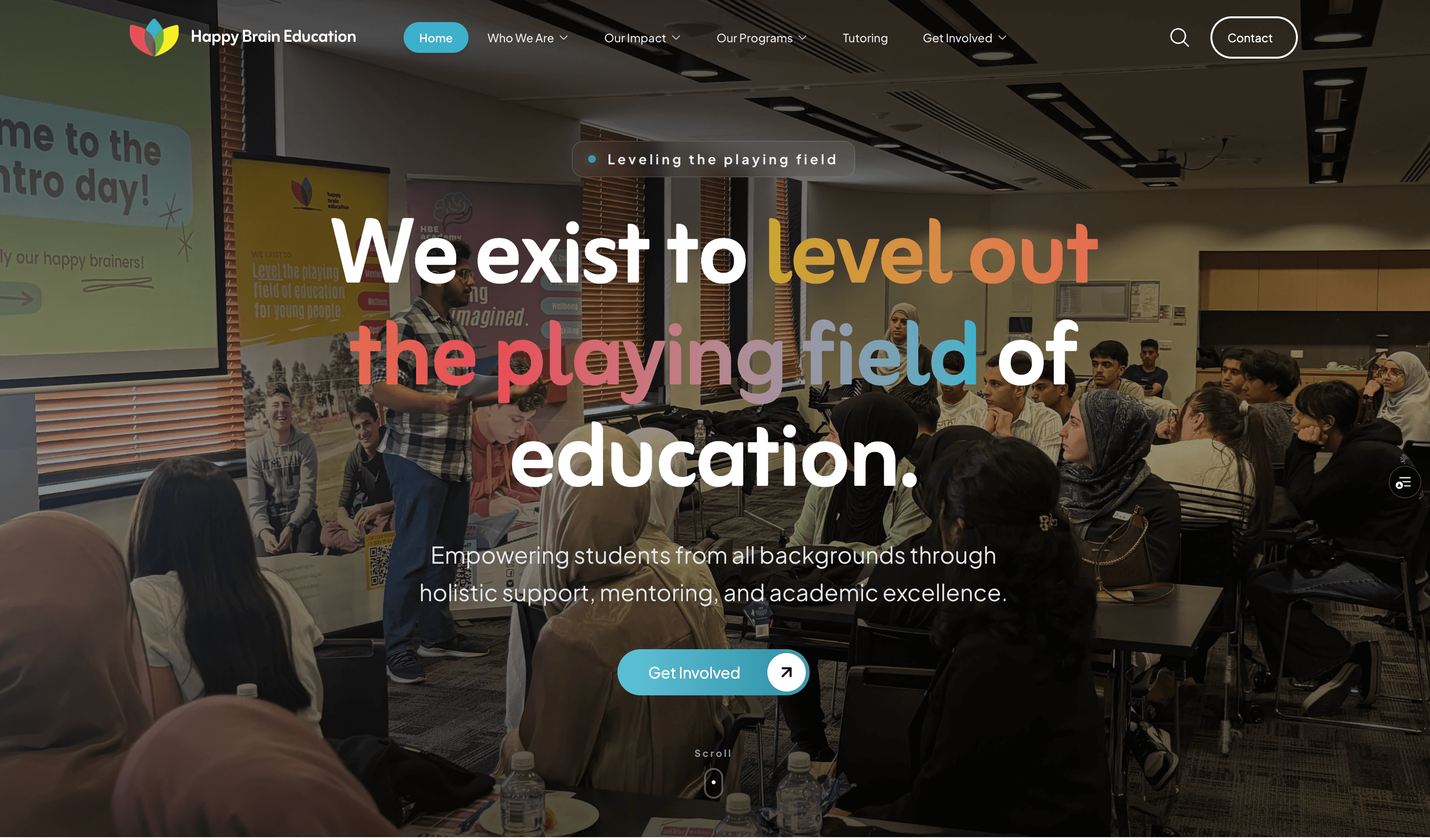 Happy Brain Education homepage